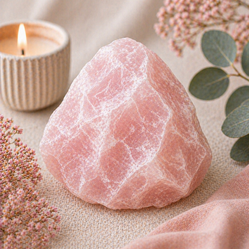 Rose quartz chunk