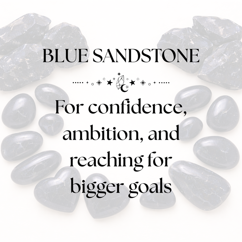 Blue Sandstone Crystal Display for Motivation and Positive Energy
