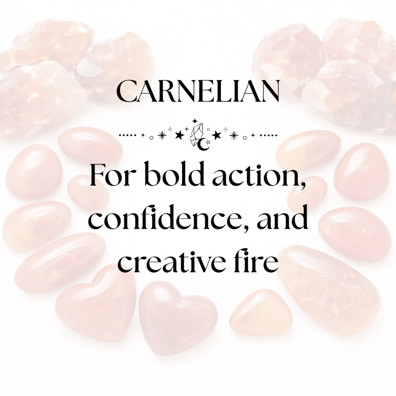 Carnelian Crystal Display for Creative Energy and Action
