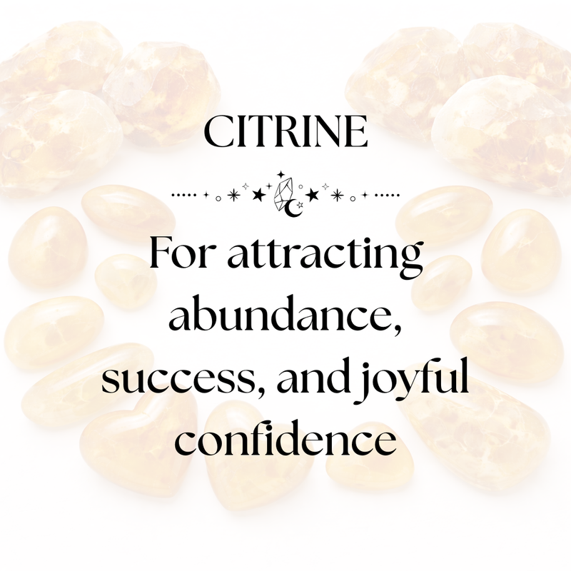 Citrine Crystal Display for Success and Positive Energy