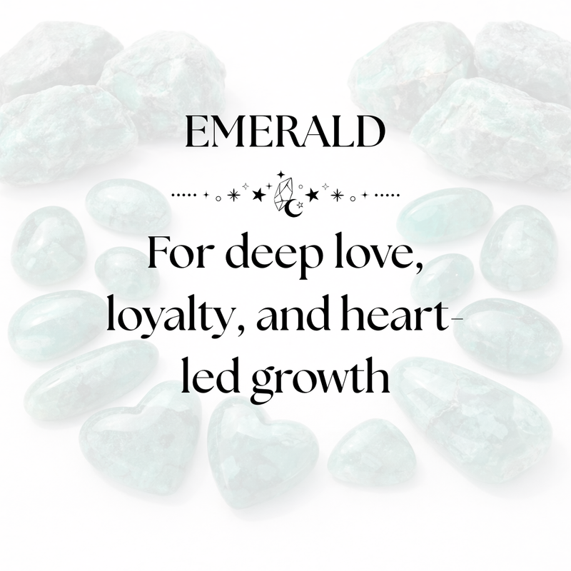 Emerald Crystal Display for Heart Healing and Abundance