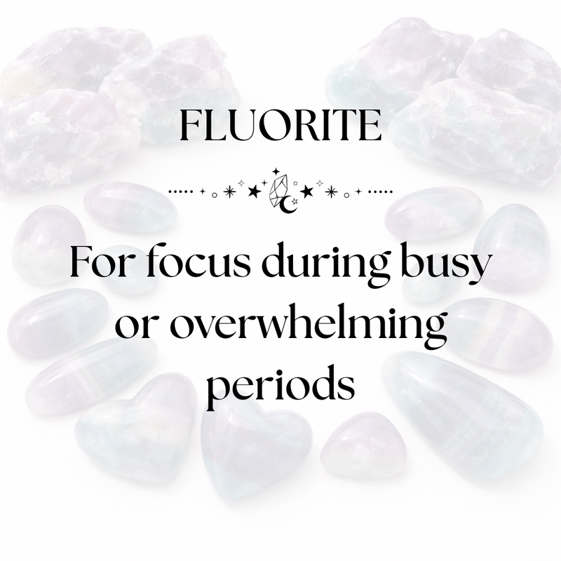 Fluorite Crystal Display for Mental Clarity and Study Focus