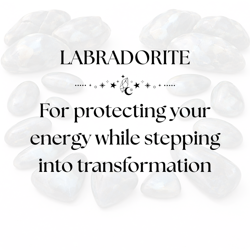 Labradorite Crystal Display for Protection and Intuition