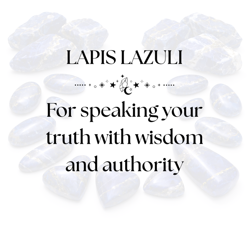 Lapis Lazuli Crystal Display for Wisdom and Clear Communication