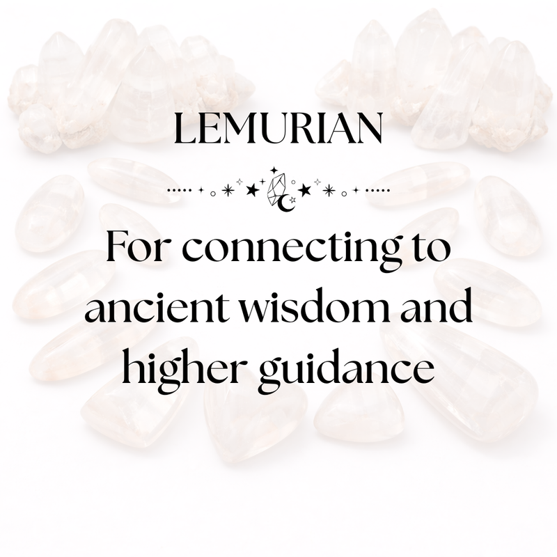 Lemurian Quartz Crystal Display for Intention and Clarity