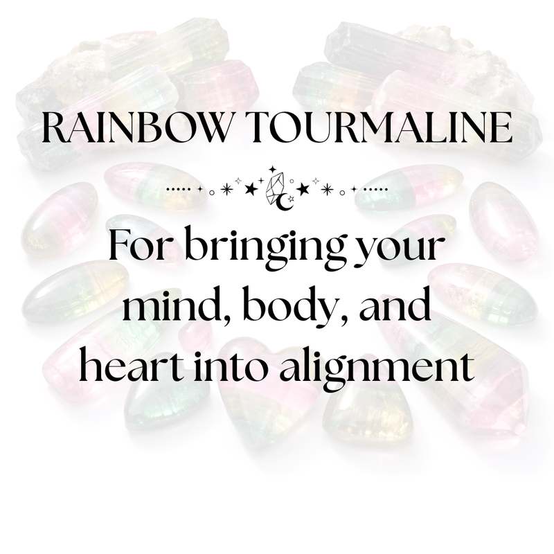 Rainbow Tourmaline Crystal Display for Balance and Positive Energy