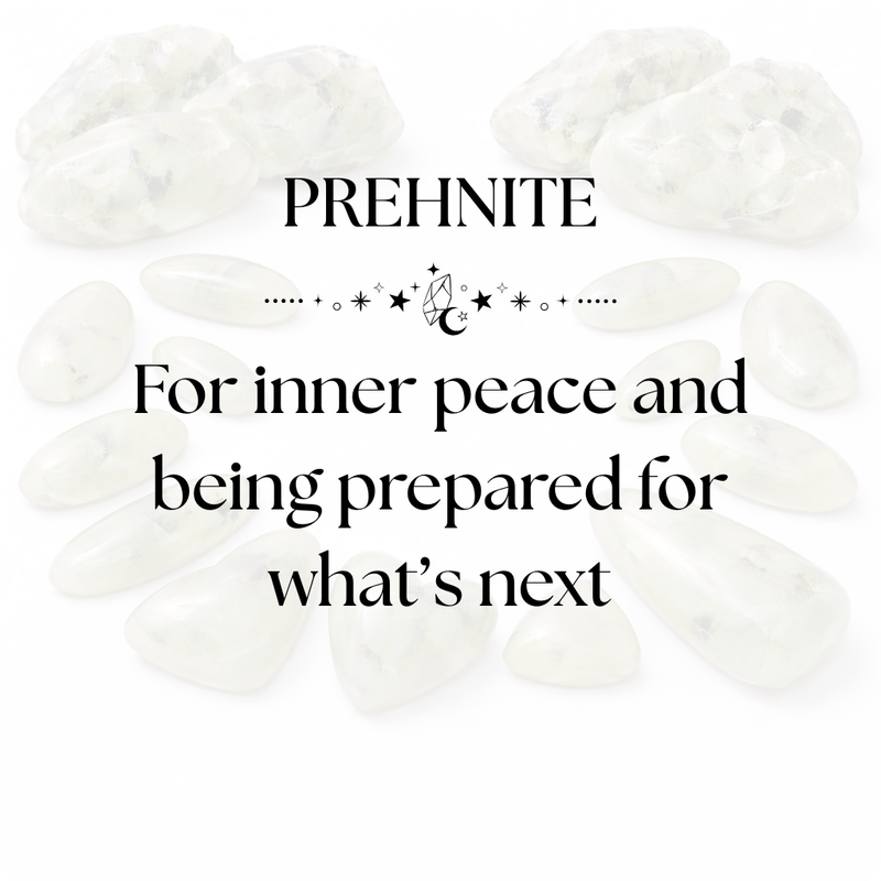 Prehnite Crystal Display for Intuition and Emotional Balance