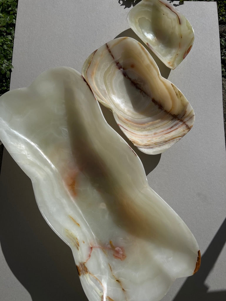 Hand carved crystal bowls for home decor
