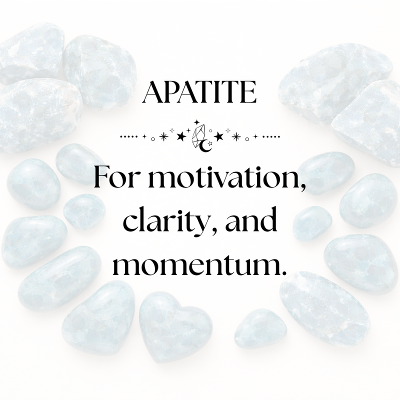 Apatite Crystal Display for Mental Clarity and Goal Setting