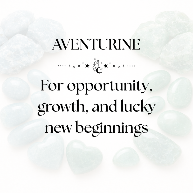 Aventurine Crystal Display for Abundance and Positive Energy