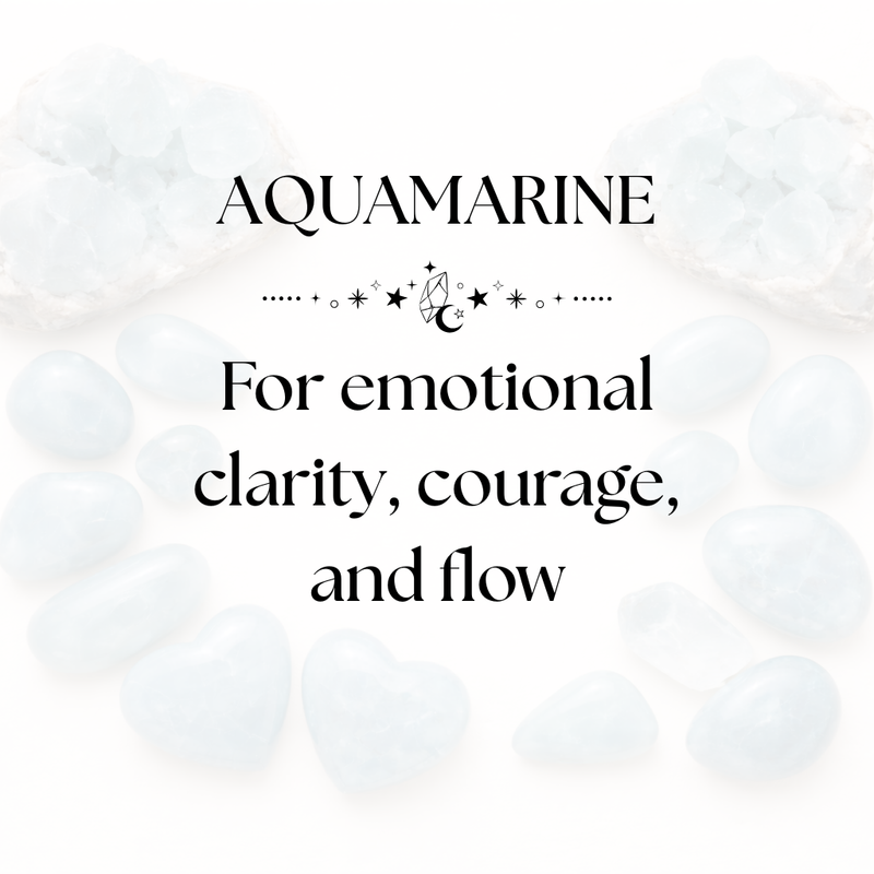 Natural Aquamarine Crystals – Soft Blue Towers and Jewellery for Calm and Communication