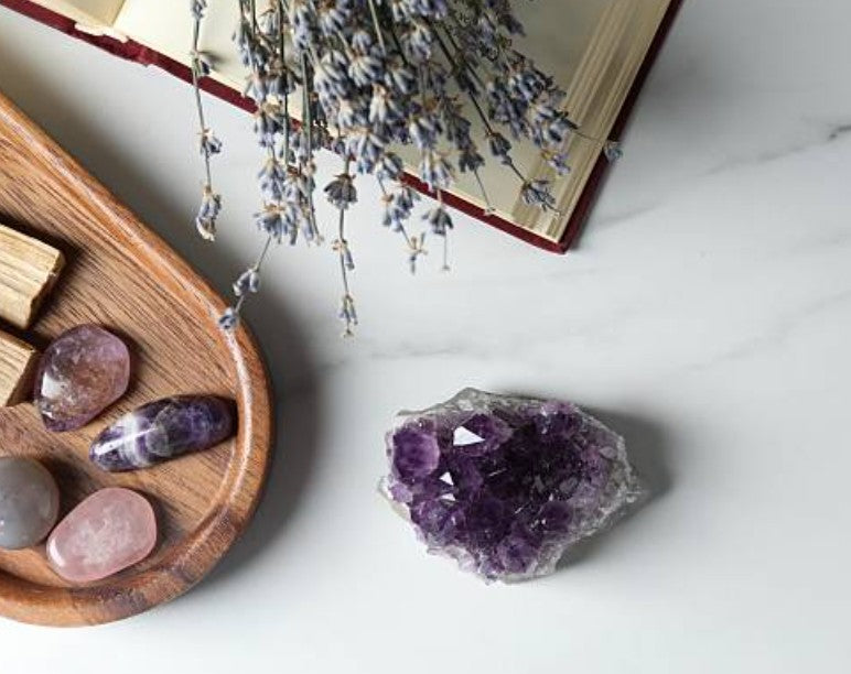 Stress and anxiety crystals collection featuring calming natural stones