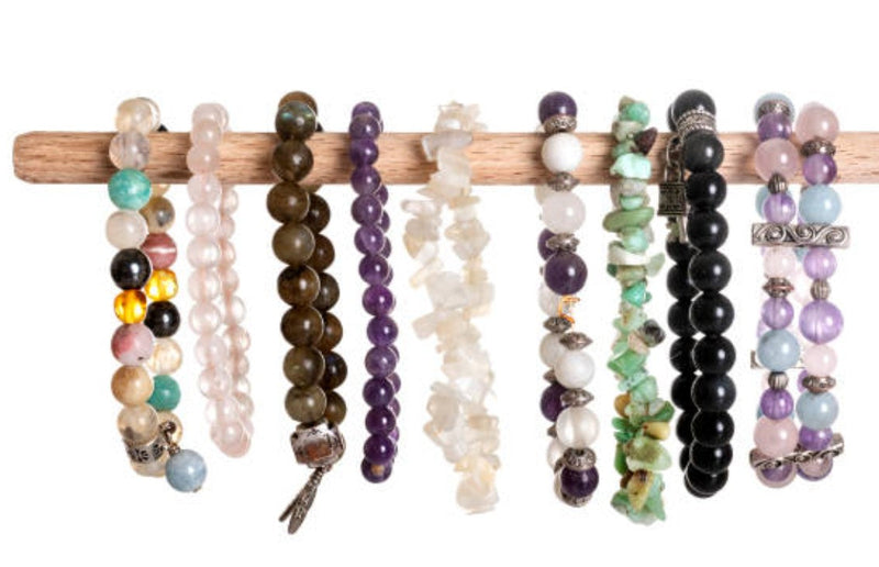 Beaded crystal bracelets made from natural stones