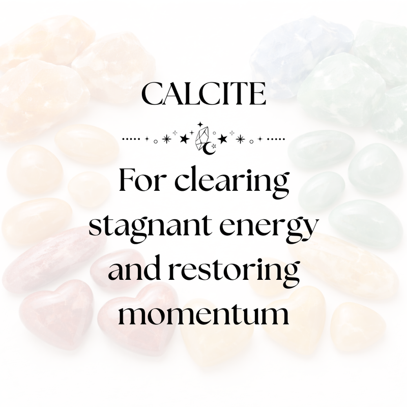 Calcite Crystal Display for Fresh Energy and Emotional Balance