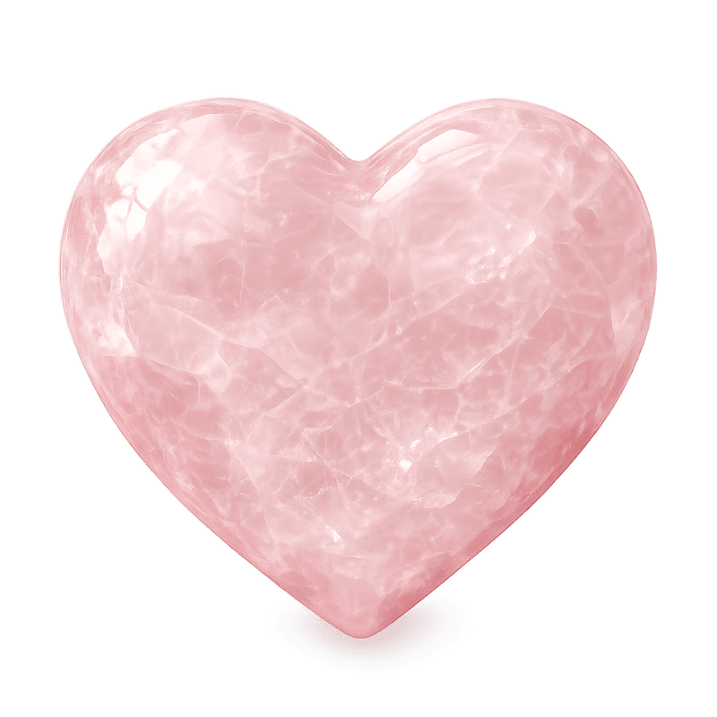 Love crystals collection featuring rose quartz and heart chakra stones