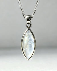 Moonstone Crystal Pendant – Silver