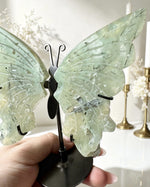Prehnite Butterfly - With Stand