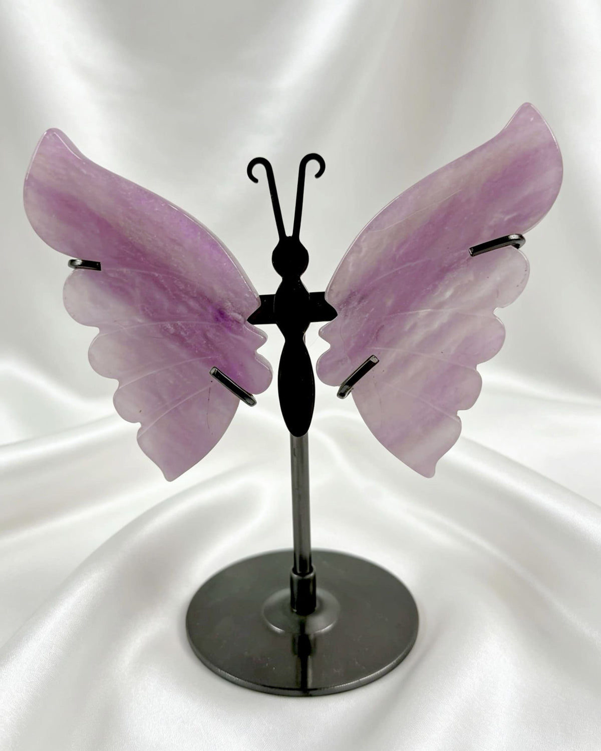 Pink Fluorite Butterfly On Stand
