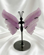 Pink Fluorite Butterfly On Stand