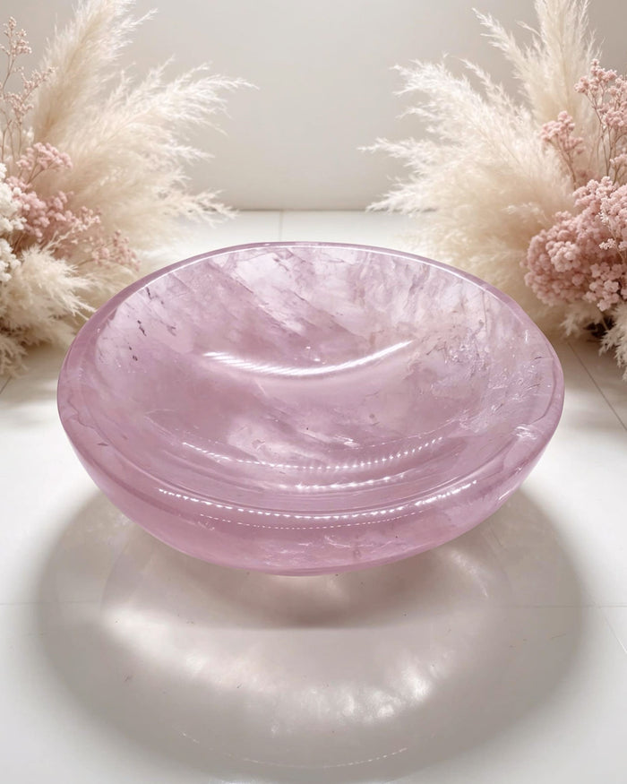 AA Grade Rose Quartz Bowl