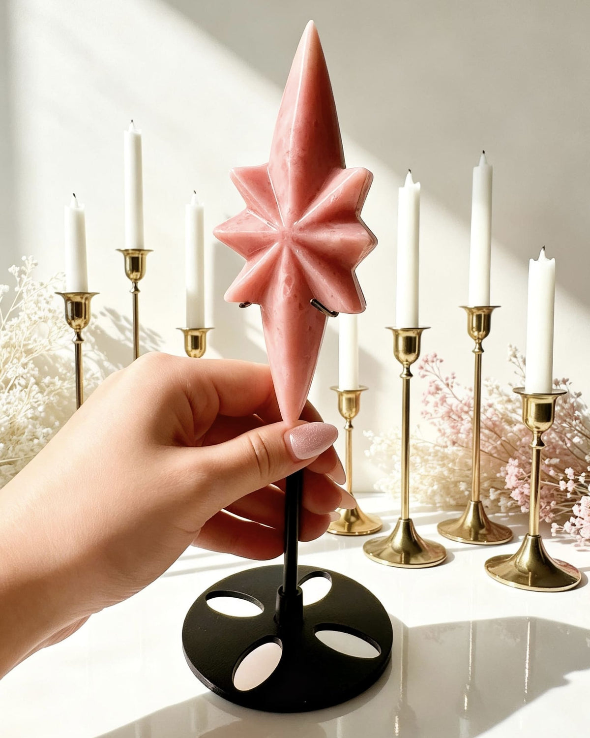 Pink Opal Northern Star - With Stand