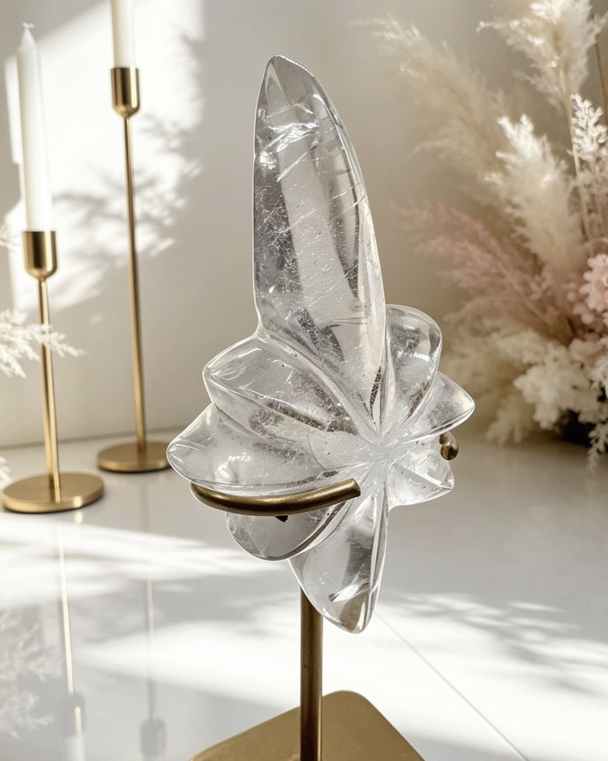 Clear Lemurian Northern Star On Stand No. 5