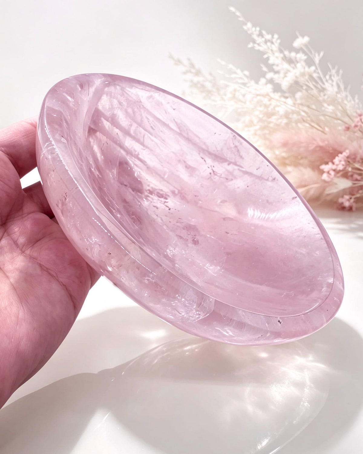 AA Grade Rose Quartz Bowl