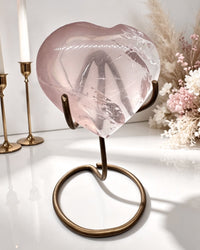 AAA Grade Rose Quartz Heart On Stand No. 2