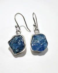 Apatite Crystal Earrings – Raw Silver