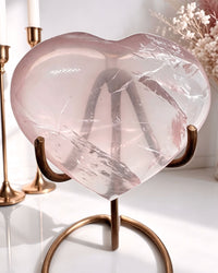 AAA Grade Rose Quartz Heart On Stand No. 2