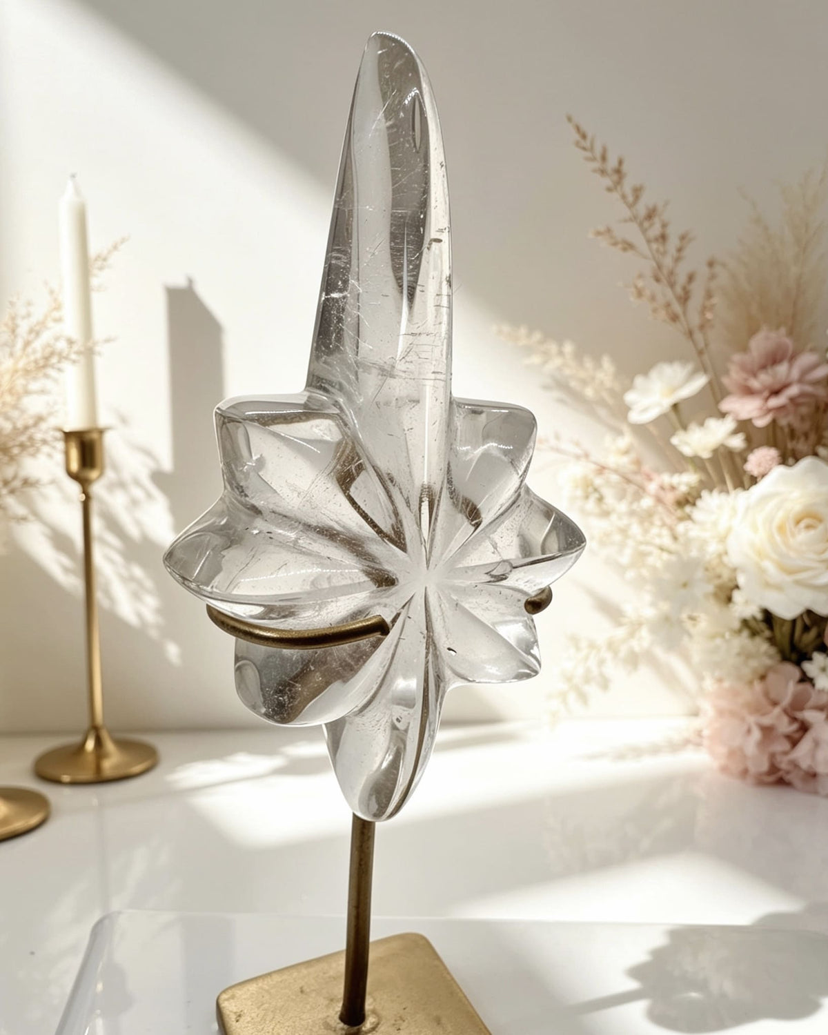 Clear Lemurian Northern Star On Stand No. 1