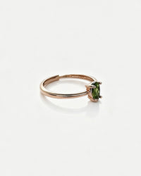 Drop Diopside Rose Gold Ring