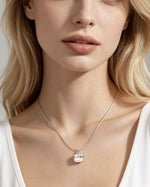 Clear Quartz Crystal Pendant & Chain – Hello Kitty Silver