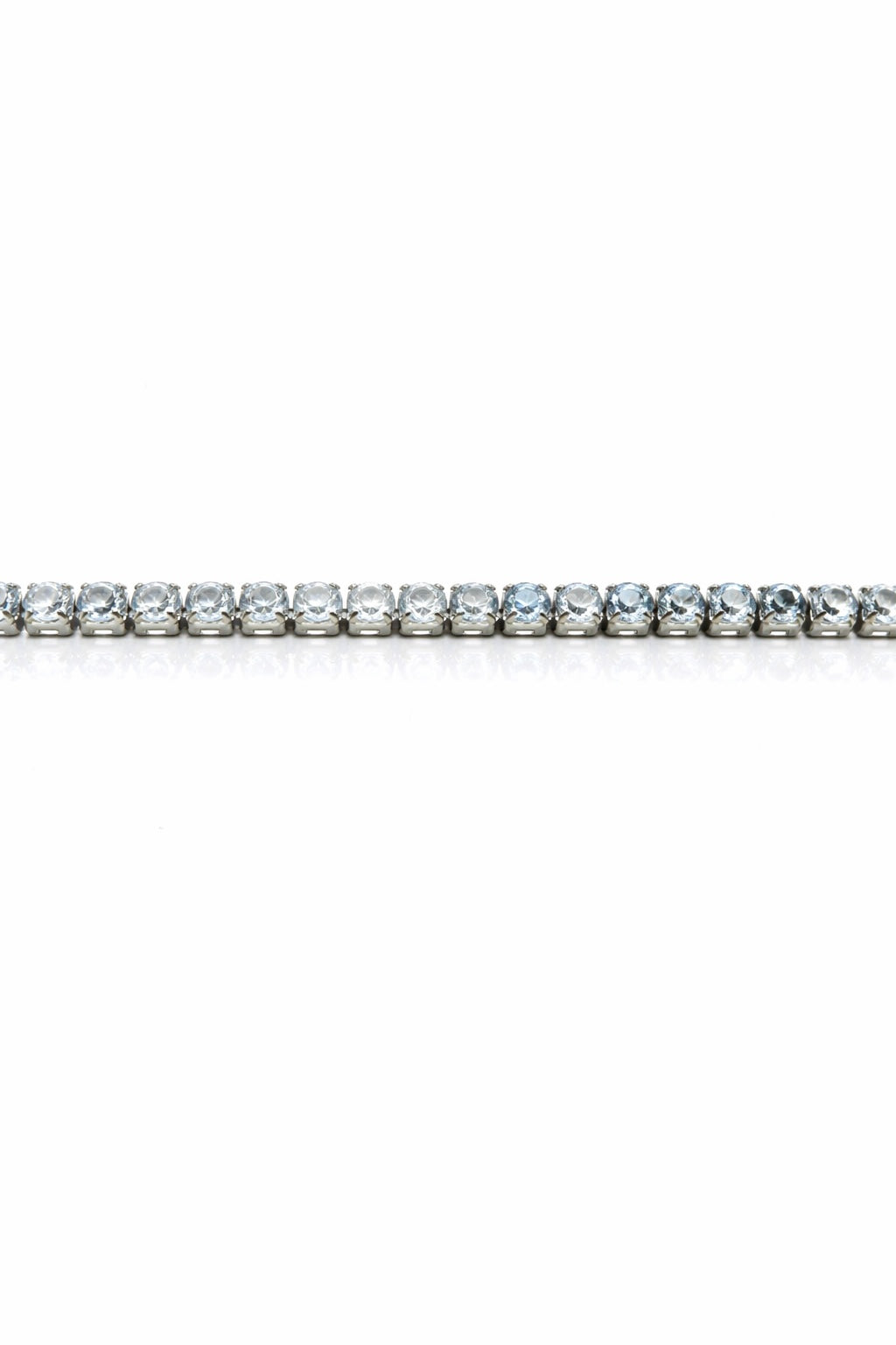 Blue Topaz Silver Tennis Bracelet