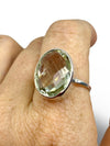 Rare AAAA Grade Green Amethyst Ring