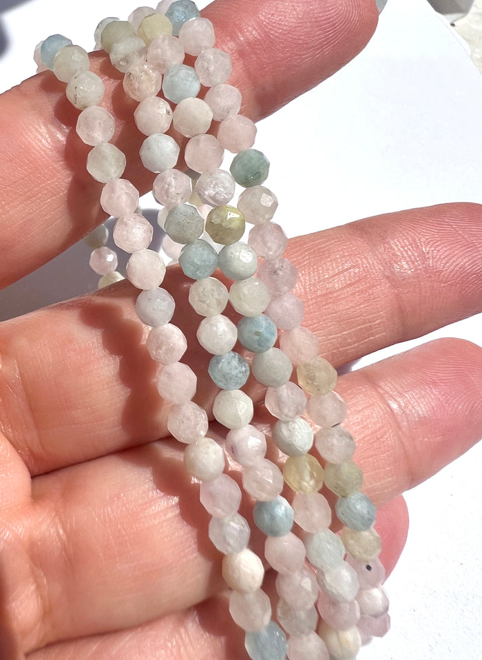 5mm Morganite Faceted Bracelet