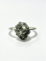 Pyrite Crystal Ring – Raw Silver No. 1