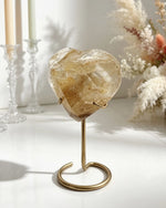 Golden Healer Faceted Heart On Stand No. 2