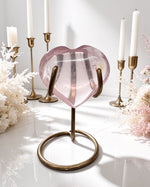 AAA Grade Rose Quartz Heart On Stand No. 3