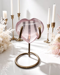 AAA Grade Rose Quartz Heart On Stand No. 3