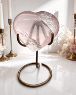 AAA Grade Rose Quartz Heart On Stand No. 2