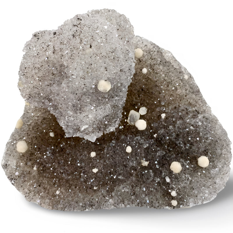 Galaxy Amethyst With Calcite Cluster