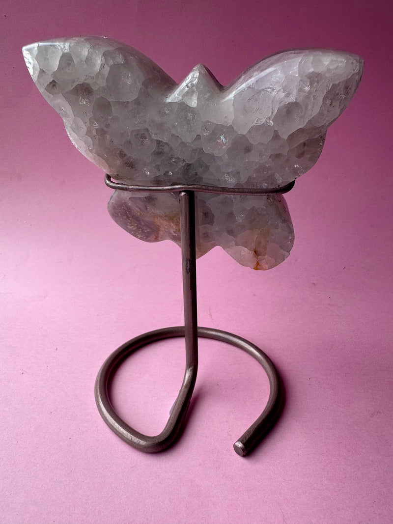 Lilac Pink Amethyst Butterfly