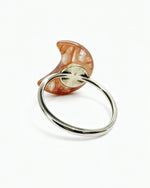 Fire Quartz Crystal Ring – Silver Moon