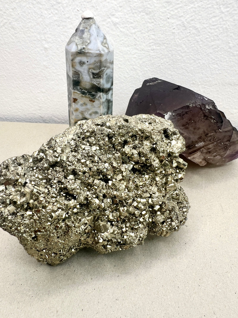 Large Pyrite Cluster- The Money Attractor Stone