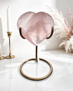 AAA Grade Rose Quartz Heart On Stand No. 1
