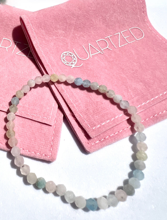 5mm Morganite Faceted Bracelet