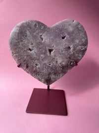 Lilac Pink Amethyst Heart