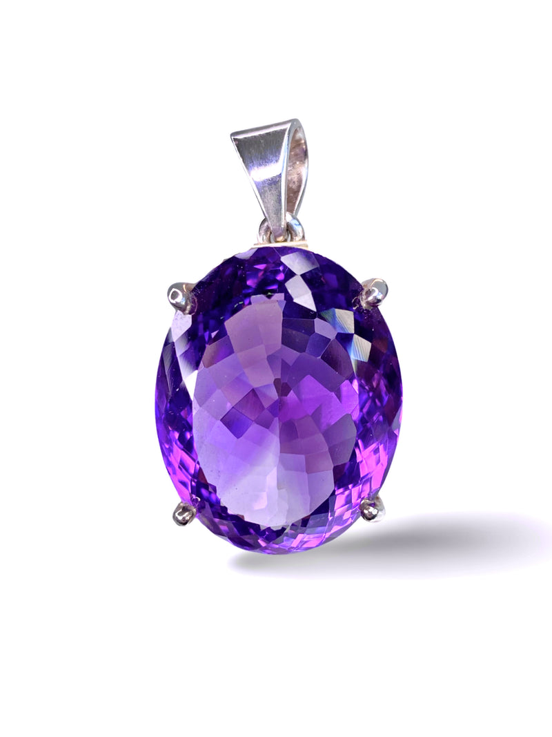 AAAA Grade Amethyst Faceted Pendant