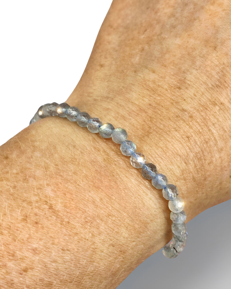 AAA Grade 4mm Faceted Labradorite Bracelet